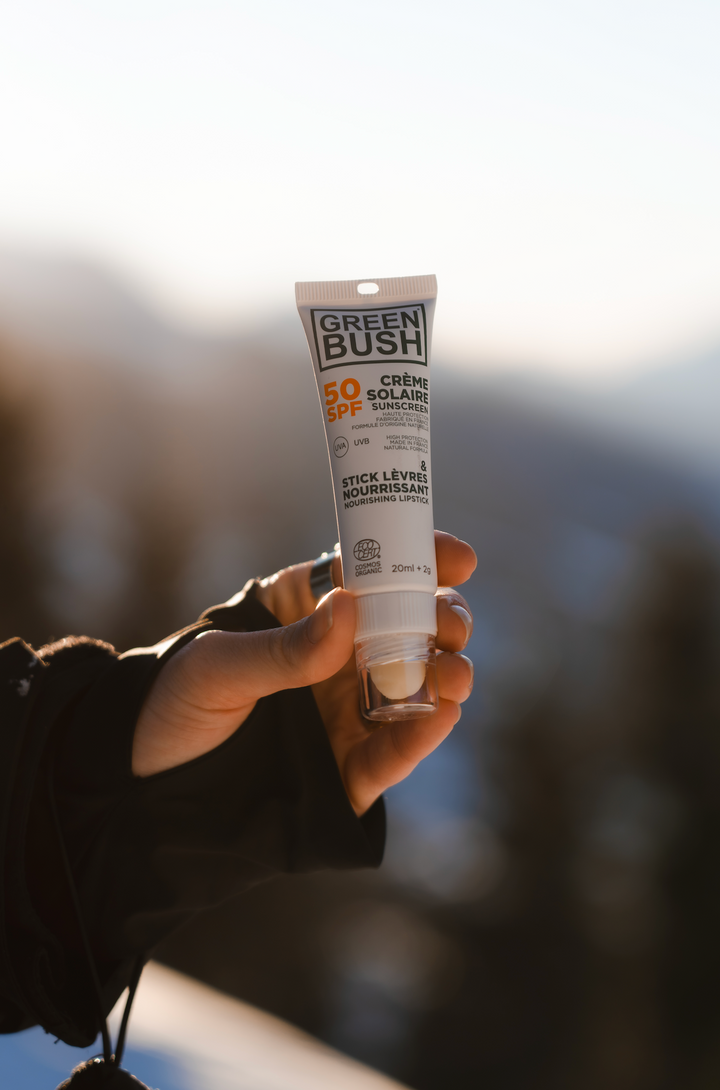 Combi crème solaire SPF 50 & Stick lèvres nourrissant Greenbush