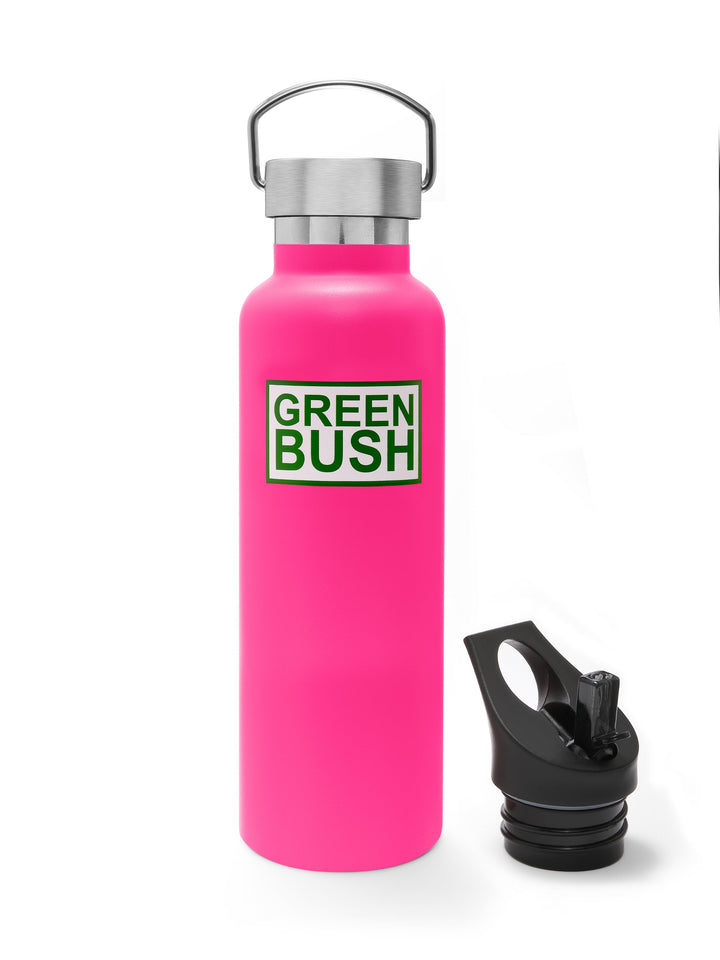 Gourde isotherme rose fluo 621ml Greenbush