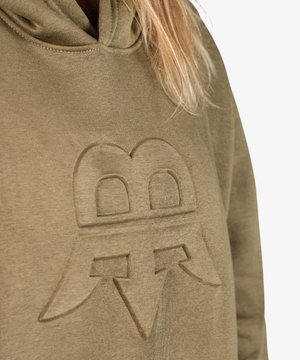 BORN MANIAC UNISEX MOSS EMBOSSED HOODIE