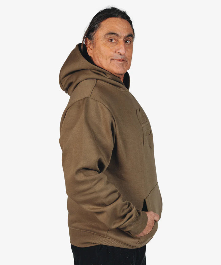 BORN MANIAC UNISEX MOSS EMBOSSED HOODIE