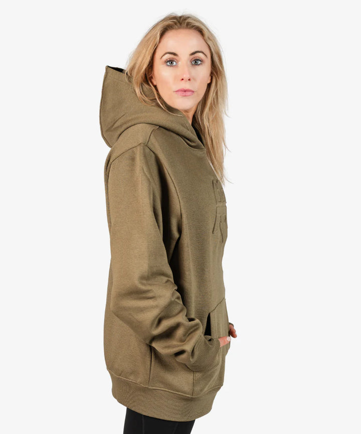 BORN MANIAC UNISEX MOSS EMBOSSED HOODIE