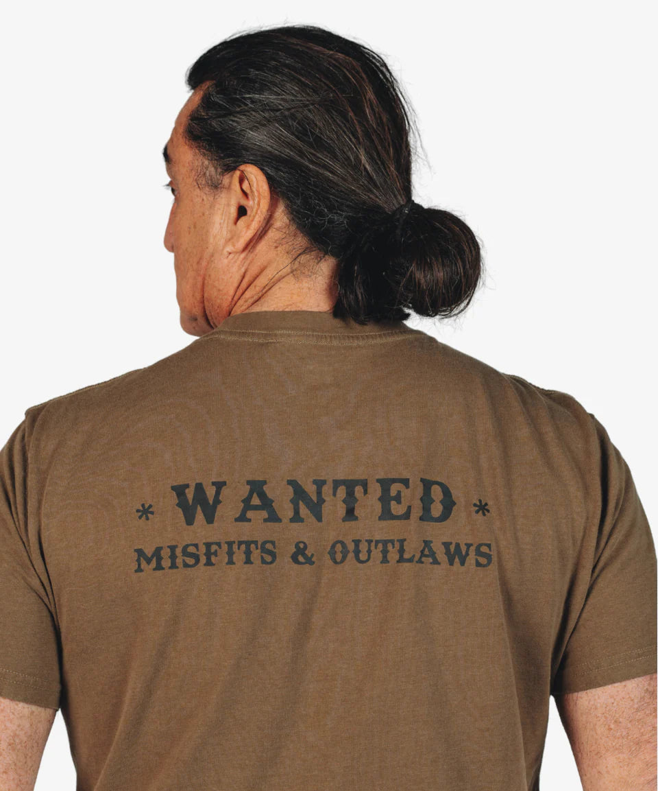 BORN MANIAC -  UNISEX MOSS GREEN WANTED TEE