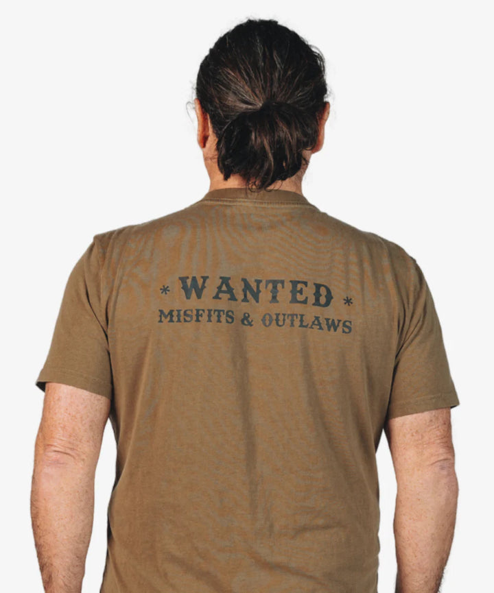 BORN MANIAC -  UNISEX MOSS GREEN WANTED TEE
