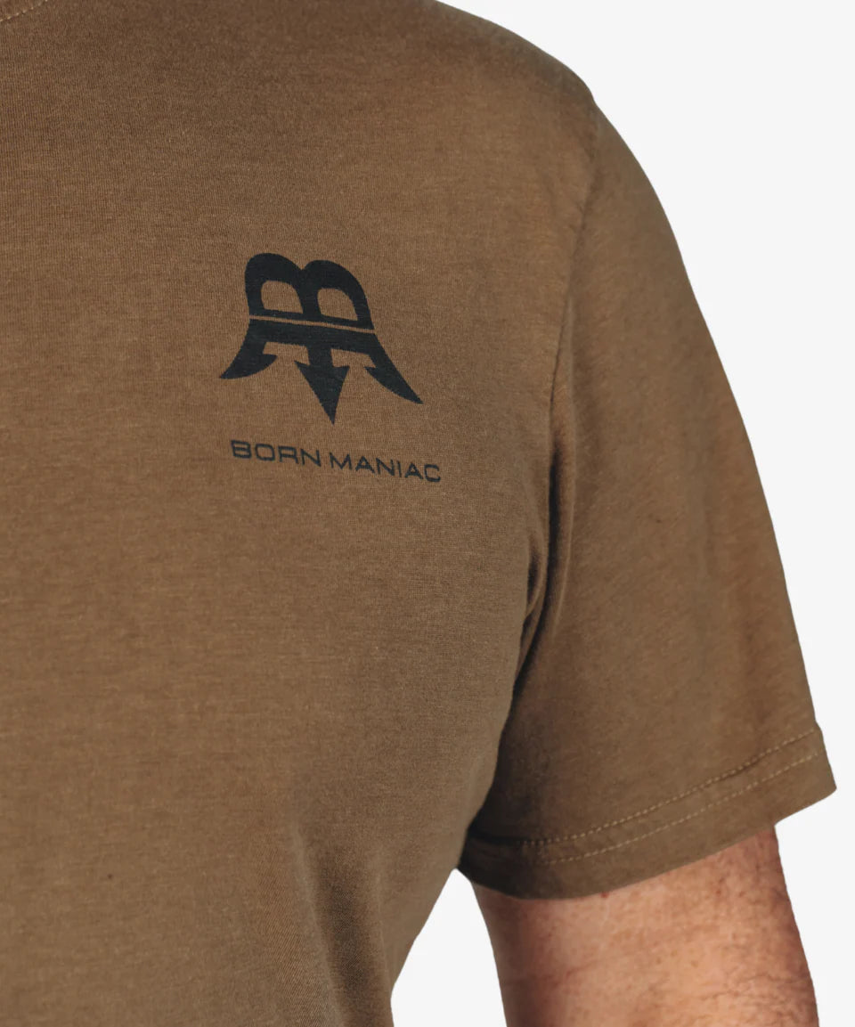 BORN MANIAC -  UNISEX MOSS GREEN WANTED TEE