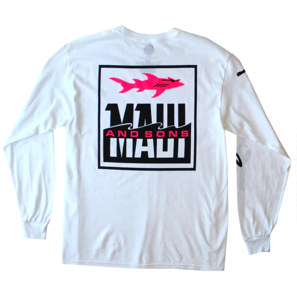 TEE SHIRT LONG SLEEVES - FISH OUT THE WATER - WHITE