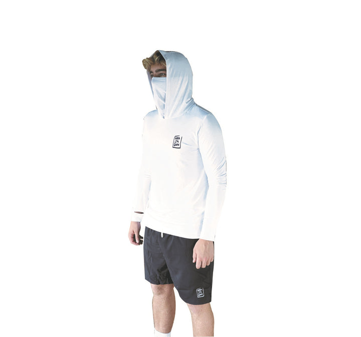 SURF-TEE MANCHES LONGUES À CAPUCHE UPF 50